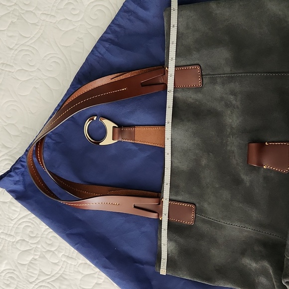 Dooney & Bourke Hunter Green Suede and Leather tote - Picture 15 of 16